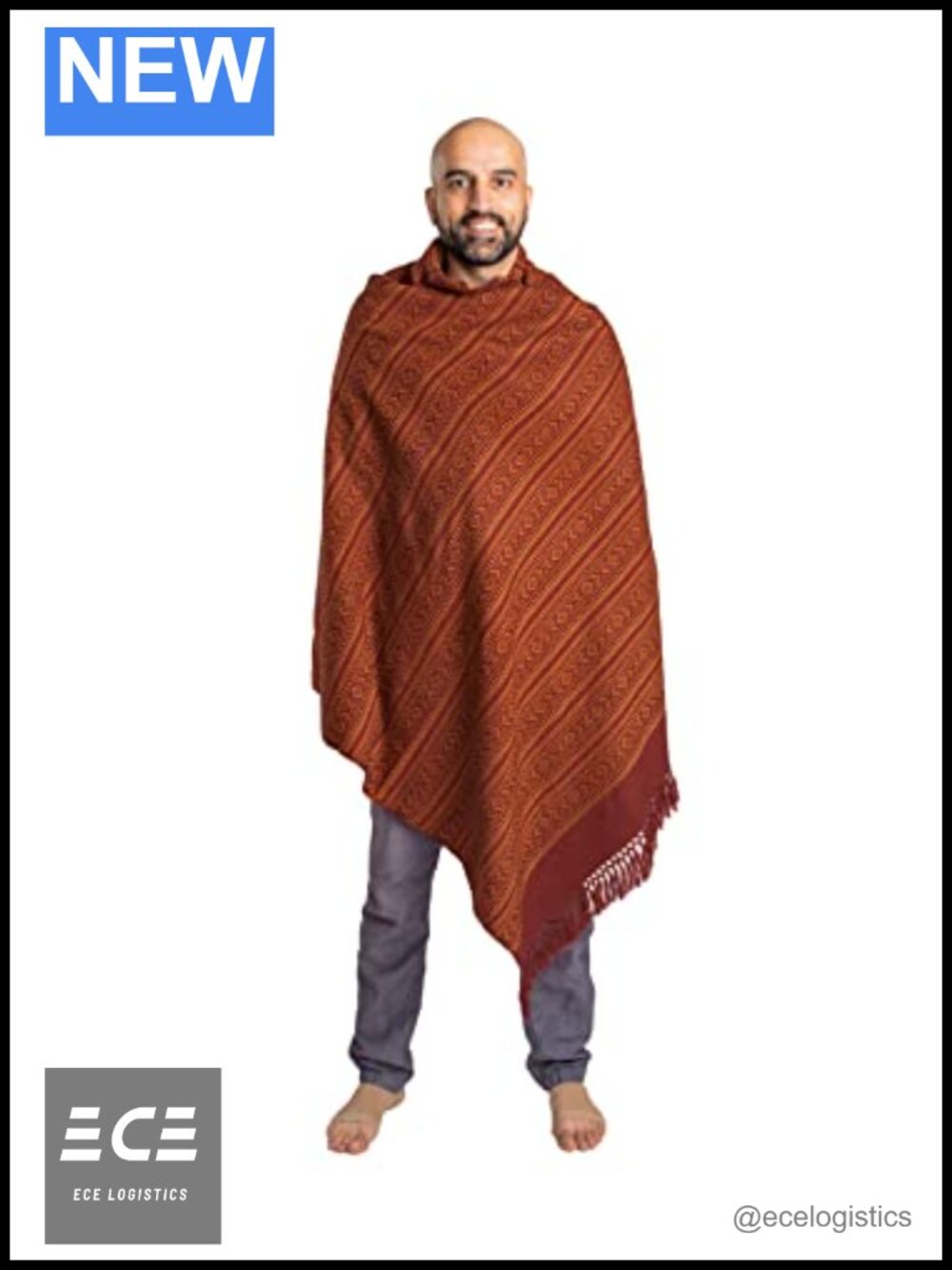 Oversize Meditation Shawl Wrap Vegan Wool Yoga Blanket Unisex